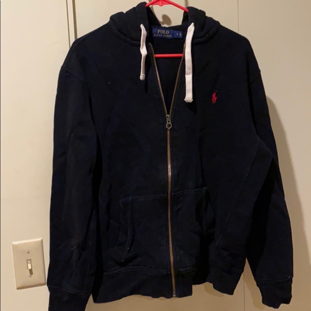 polo zip up hoodie